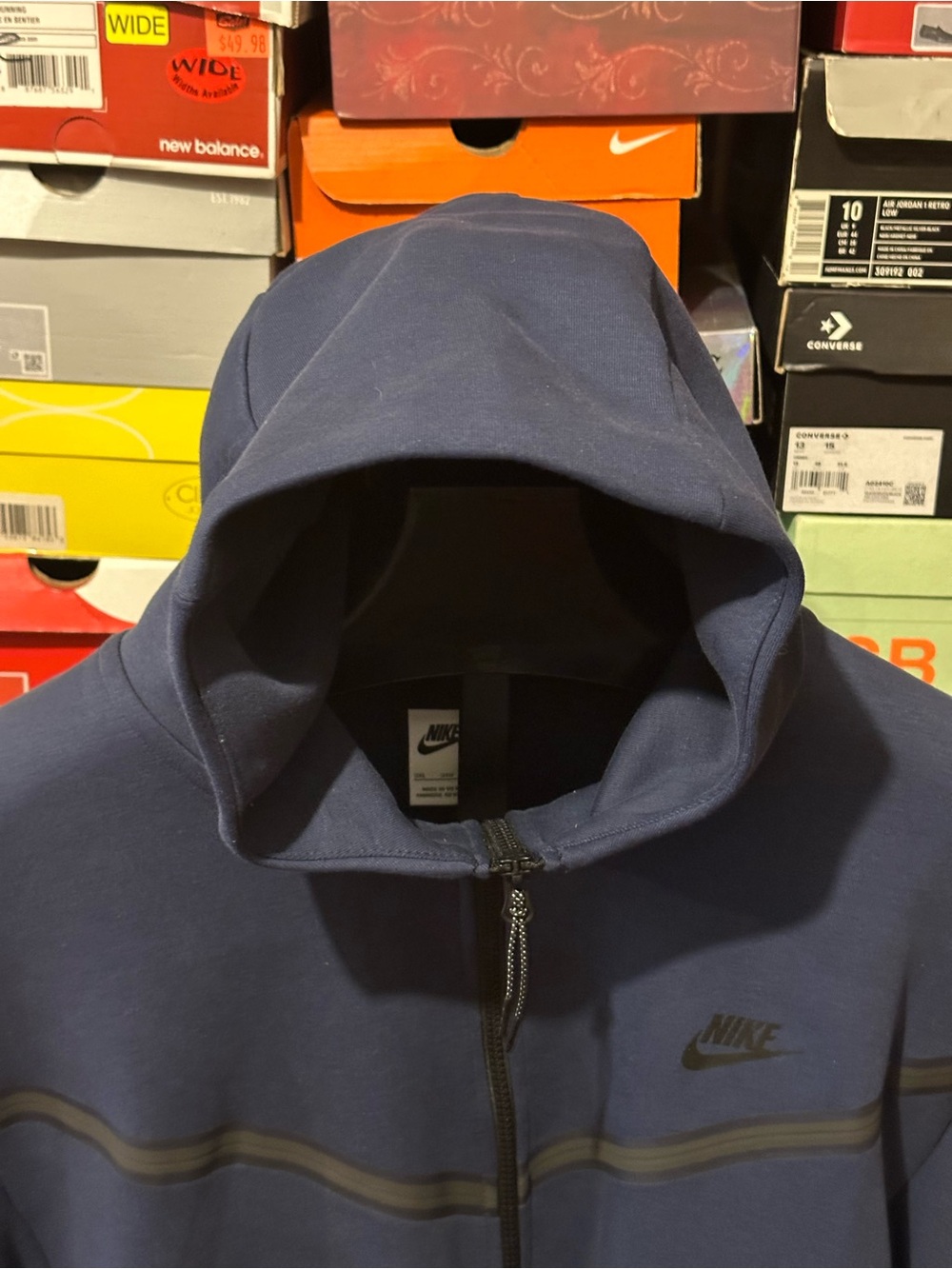 Nike Sportswear Midnight Blue Tech Fleece Hoodie Zip - Picture 3 of 8